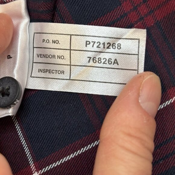 Indian Motorcycle Flannel Mens S Red/Blue Plaid Short Sleeve Button Down Bikers - Picture 16 of 16